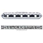 Dreamtime Crystal DC 77730 Rondelle Spacer Bars 5 Hole Black Diamond/Silver